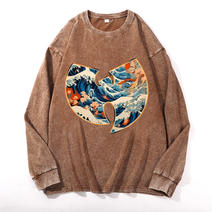 Wu Tang Vintage Cotton Wash Crewneck Sweatshirt