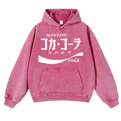 Coca Cola Vintage Washed Thick Cotton Hoodie