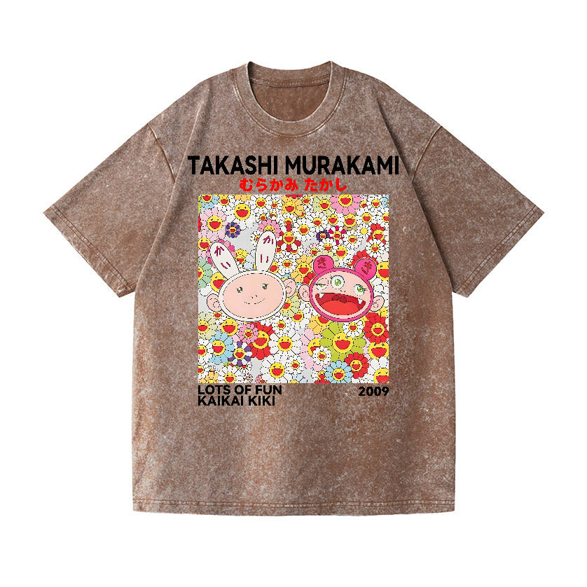 TM Lots Of Fun Kaikai Kiki Vintage Wash Japanese Design T-Shirt