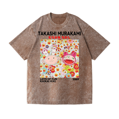 TM Lots Of Fun Kaikai Kiki Vintage Wash Japanese Design T-Shirt
