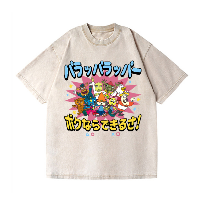 PaRappa the Rapper Vintage Wash Japanese Design T-Shirt