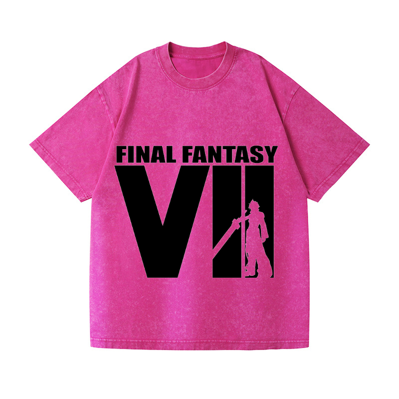 Final Fantasy VII Vintage Wash Japanese Design T-Shirt