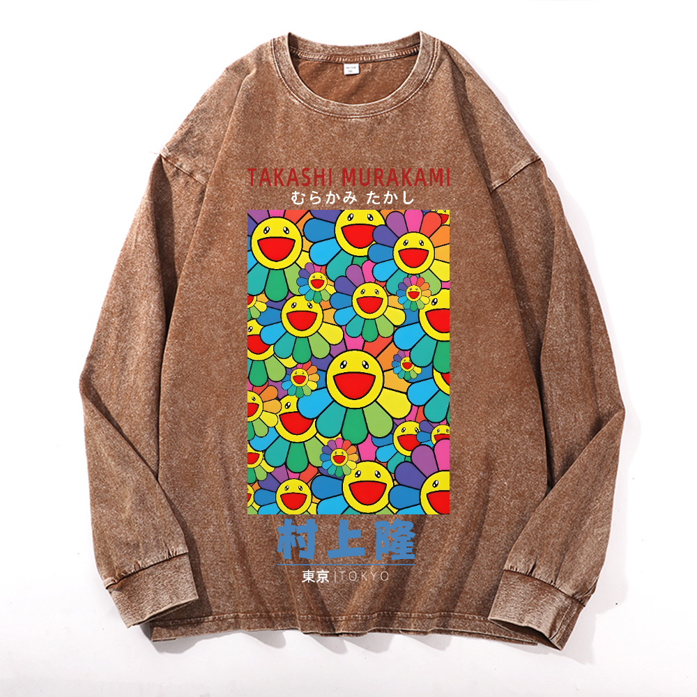 Sunflower TM Vintage Cotton Wash Crewneck Sweatshirt