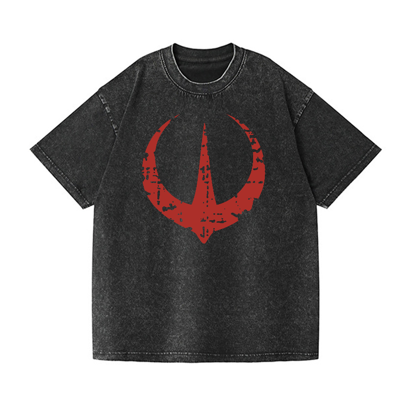 Rebellion Logo Andor Star Wars Vintage Wash Japanese Design T-Shirt