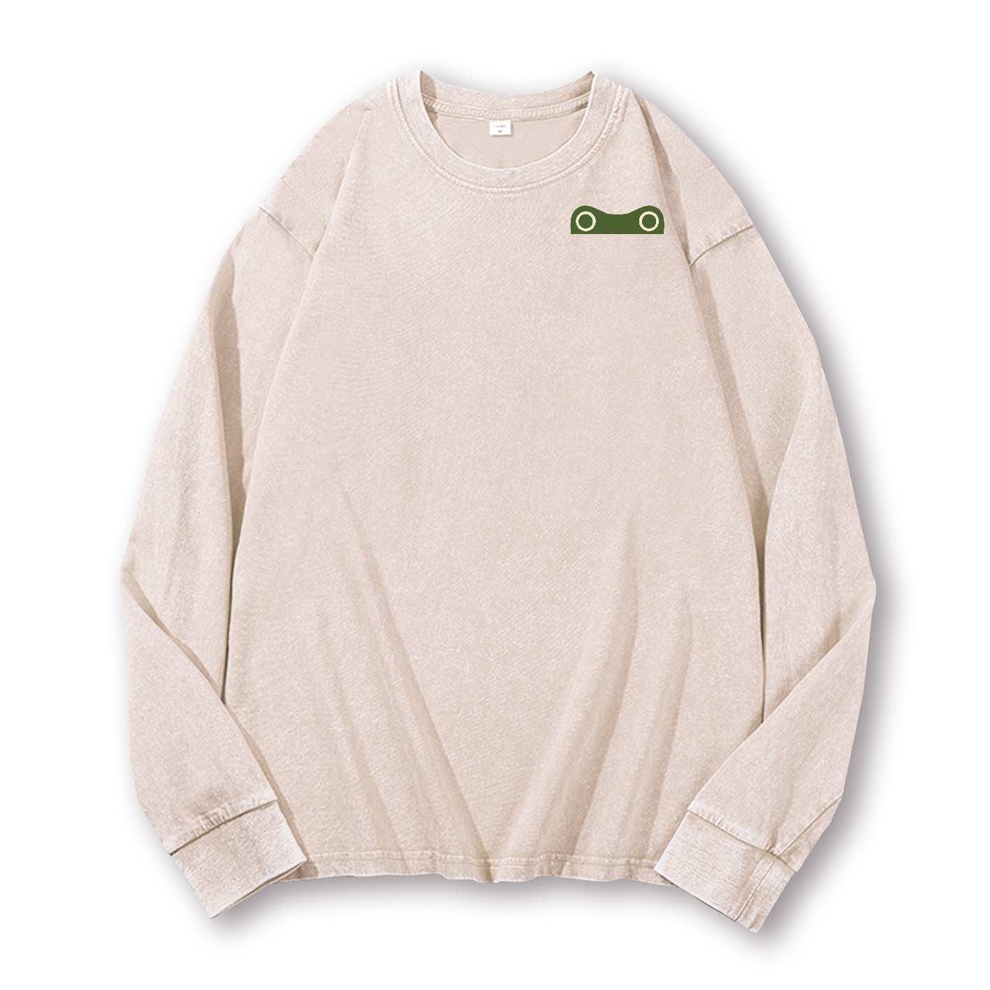 Matsumoto Hoji Frog Vintage Washed Cotton Back Art Long-sleeve T-shirt