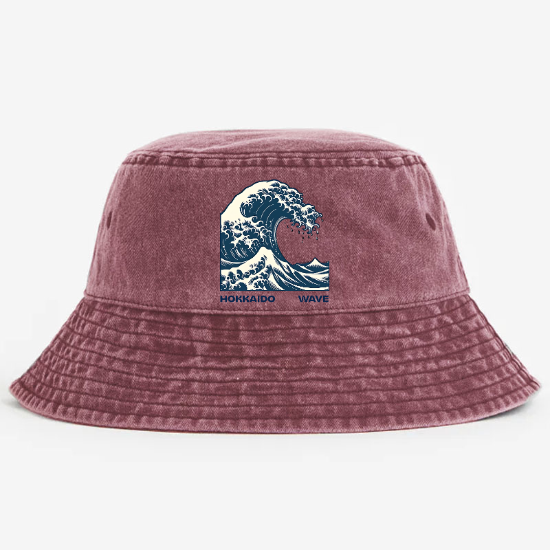 Katsushika Hokusai Wave Vintage 100% Cotton Bucket Hat