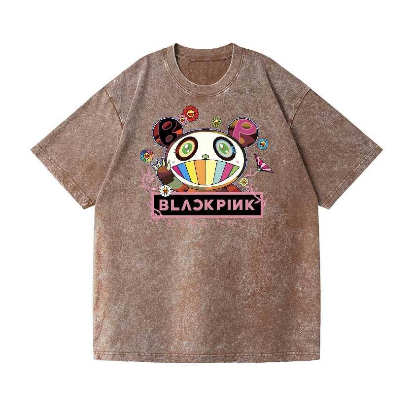 Black Pink TM Vintage Wash Japanese Design T-Shirt