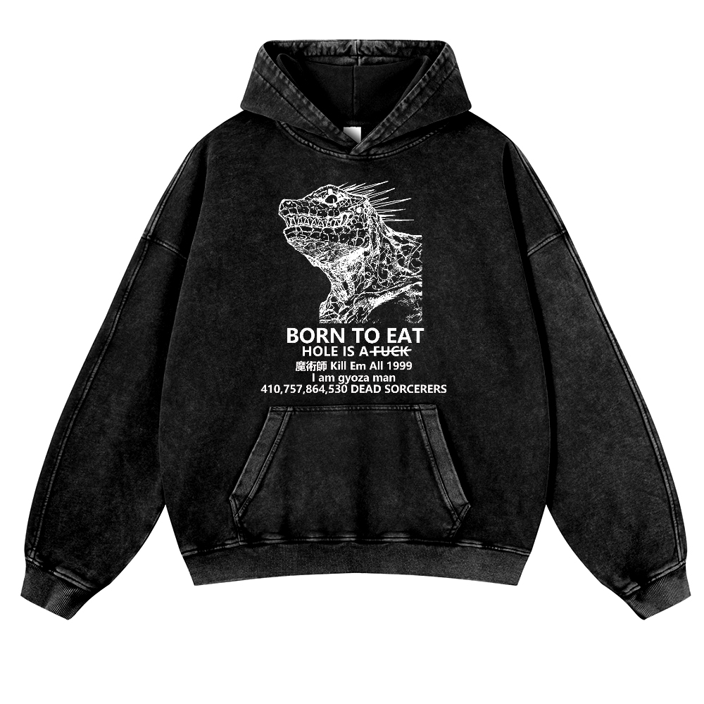 Dorohedoro Kaiju Vintage Washed Thick Cotton Hoodie