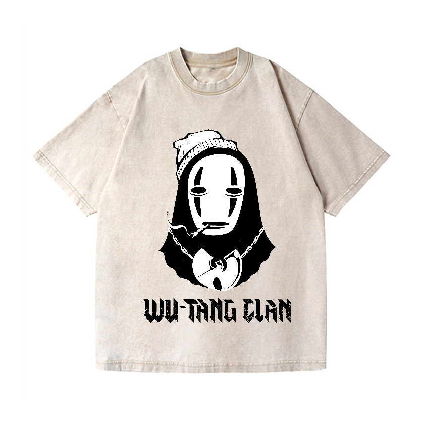 Ghibli No Face Wu Tang Clan Vintage Wash Japanese Design T-Shirt