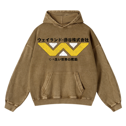 Alien Weyland Yutani Vintage Washed Thick Cotton Hoodie
