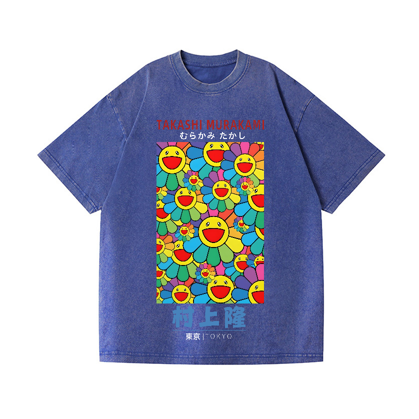 Flower TM Vintage Wash Japanese Design T-Shirt