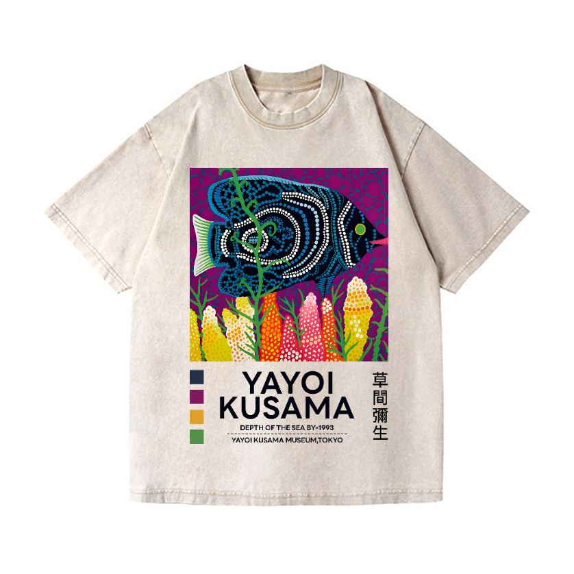 Yayoi Kusama Vintage Wash Japanese Design T-Shirt