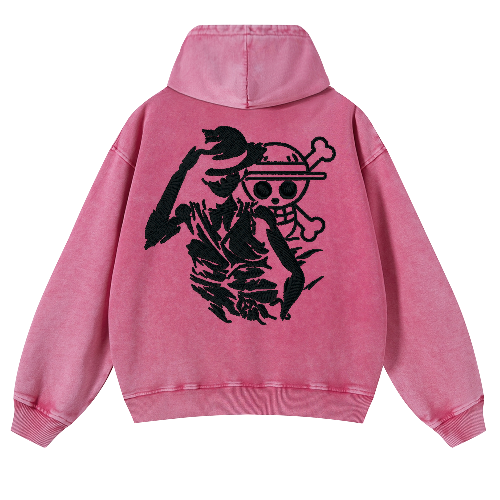 OP Vintage Washed Cotton Back Art Hoodie