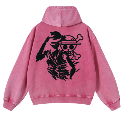 OP Vintage Washed Cotton Back Art Hoodie