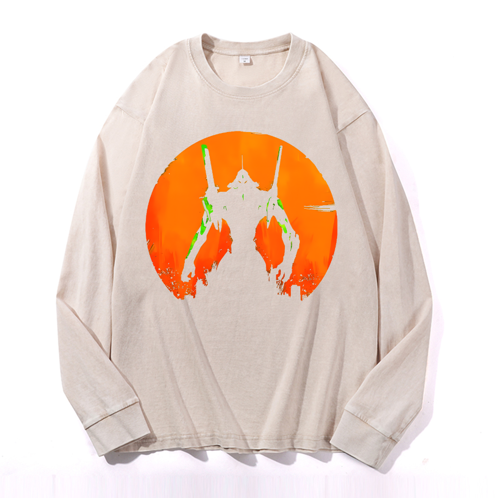 Evangelion Vintage Cotton Wash Crewneck Sweatshirt