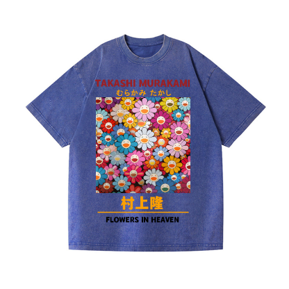 Flower TM Vintage Wash Japanese Design T-Shirt