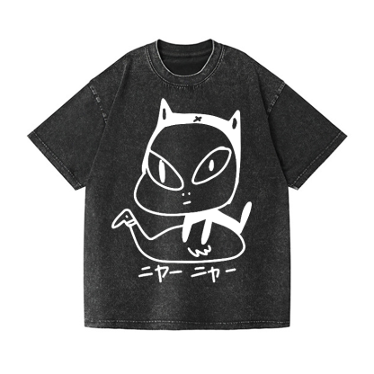 Nara Yoshitomo Vintage Wash Japanese Design T-Shirt