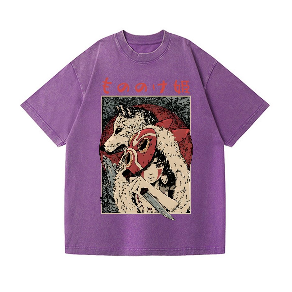 Princess Mononoke Ghibli Vintage Wash Japanese Design T-Shirt