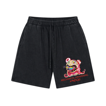 TM Sunflower Octopus Tokyo Japan Vintage Pure Thick Cotton Shorts