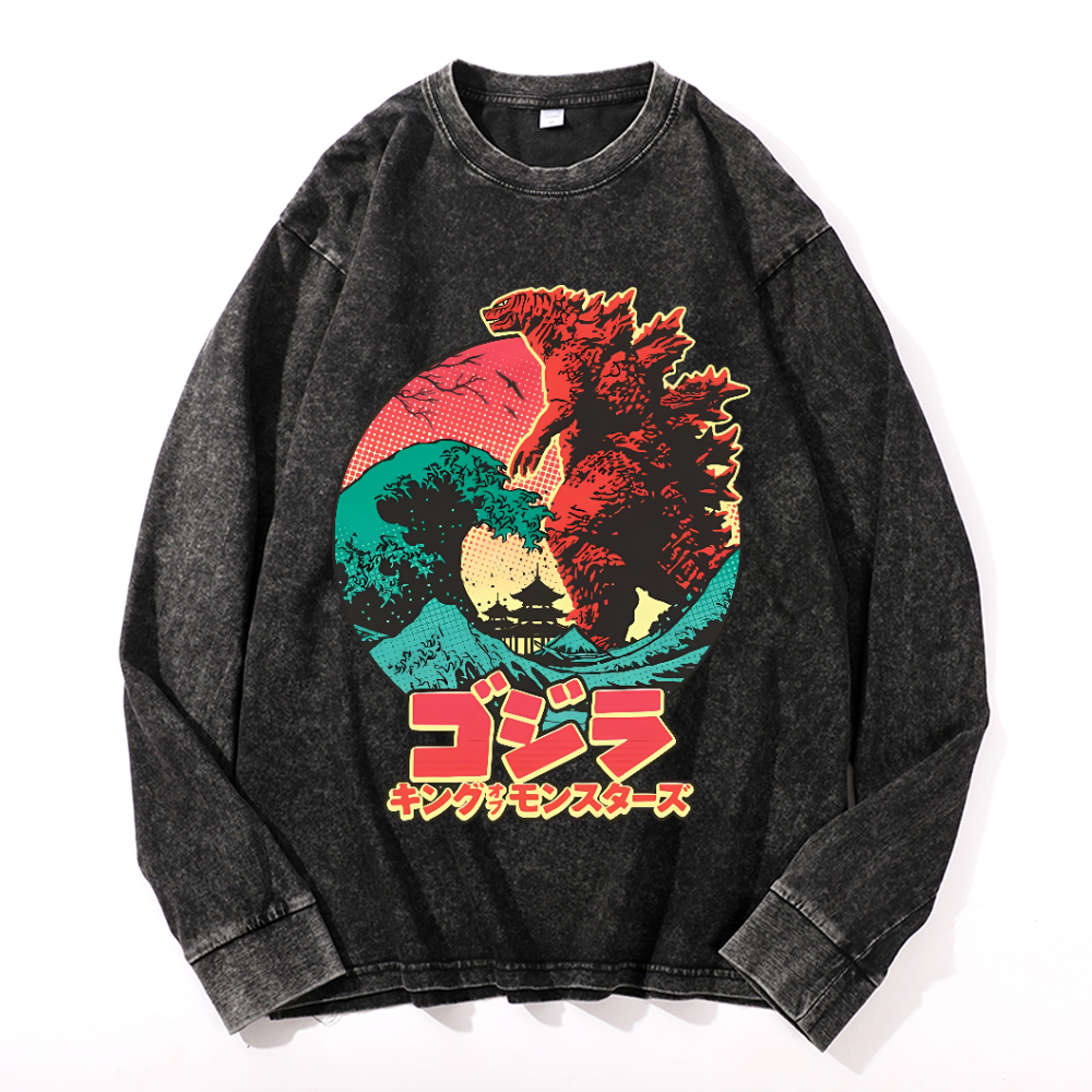 Kaiju Vintage Cotton Wash Crewneck Sweatshirt