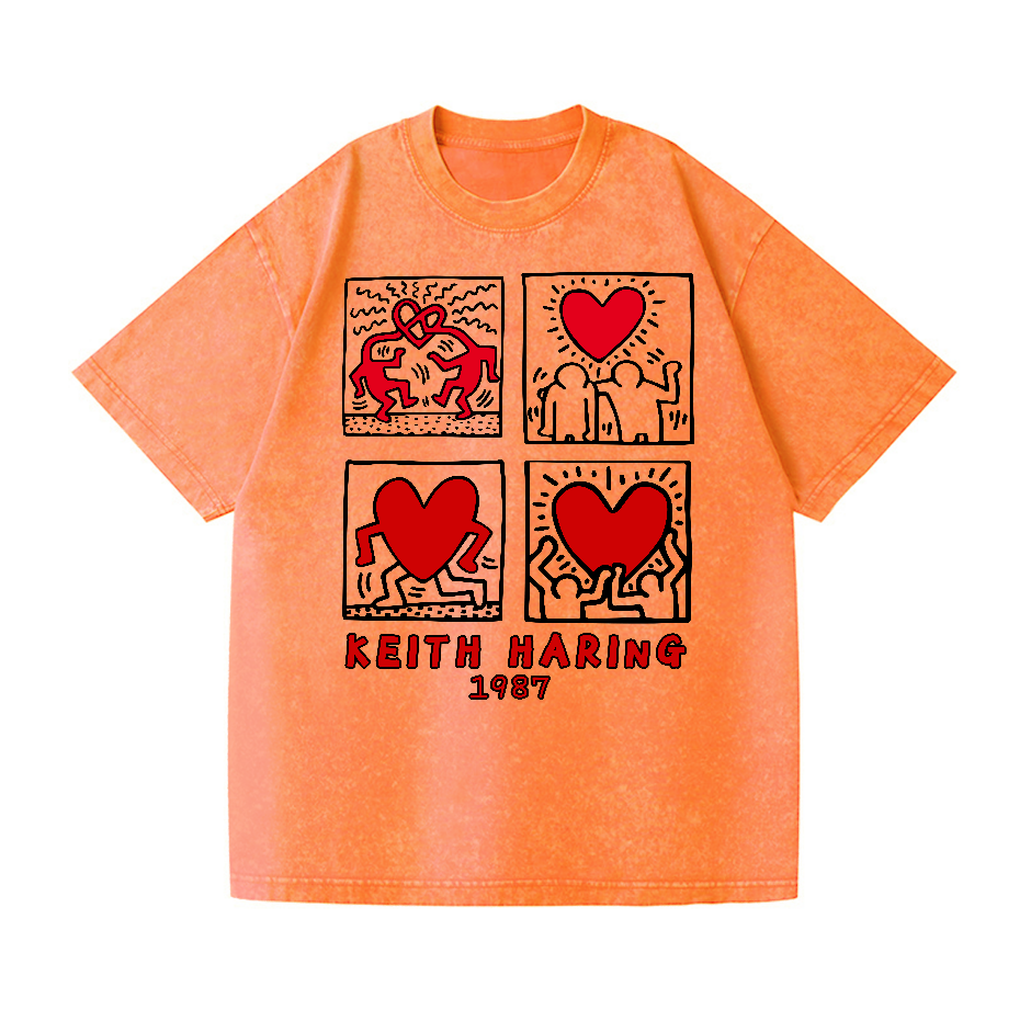 Keith Haring Vintage Wash Japanese Design T-Shirt
