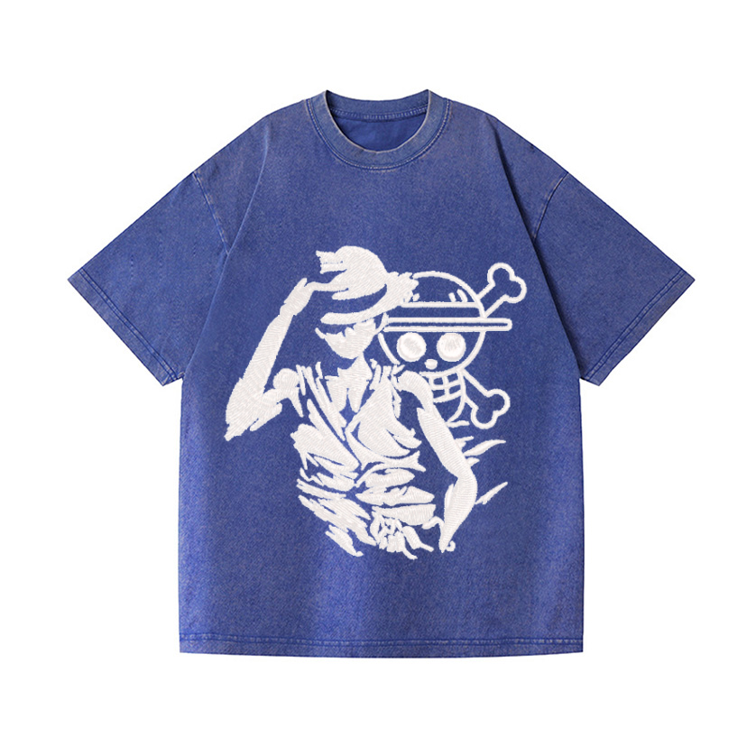 One Piece Vintage Wash Japanese Design T-Shirt