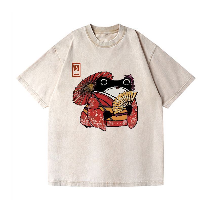 Matsumoto Hoji Frog Vintage Wash Japanese Design T-Shirt