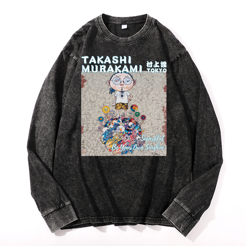 Sunflower TM Vintage Cotton Wash Crewneck Sweatshirt