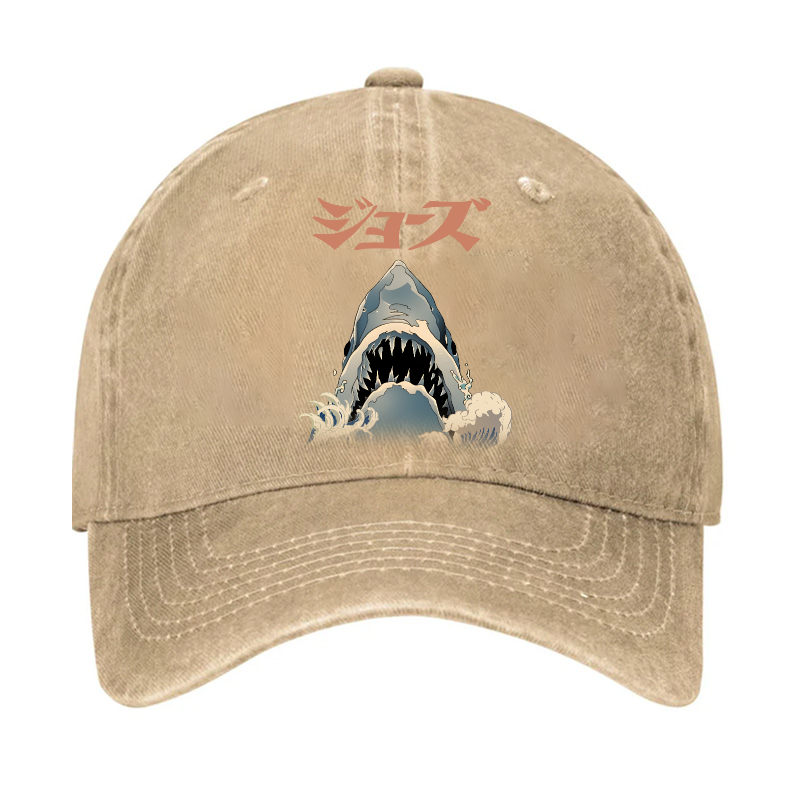 Jaws Ukiyoe Vintage Cotton Cap