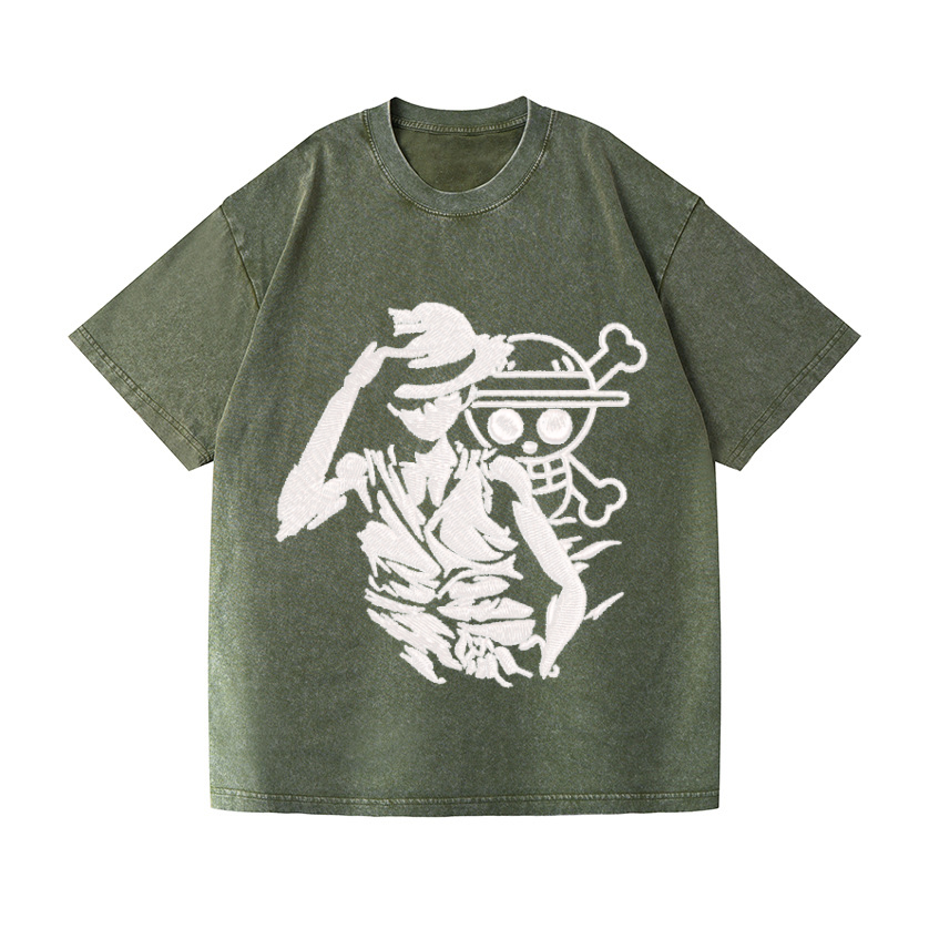 One Piece Vintage Wash Japanese Design T-Shirt