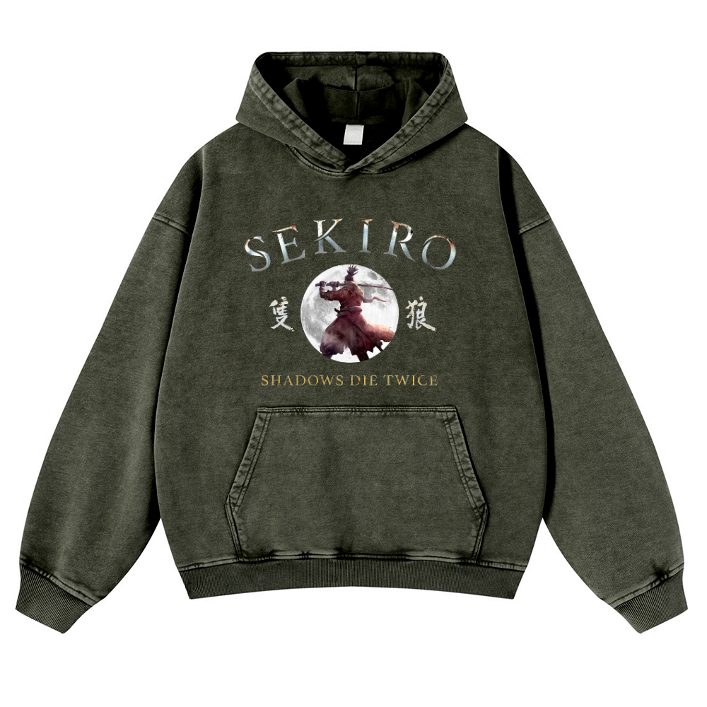 Sekiro Vintage Washed Thick Cotton Hoodie