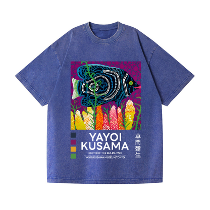 Yayoi Kusama Vintage Wash Japanese Design T-Shirt