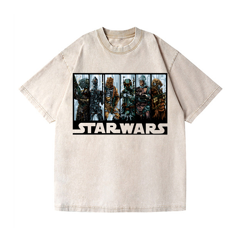 Bounty Hunters Star Wars Vintage Wash Japanese Design T-Shirt