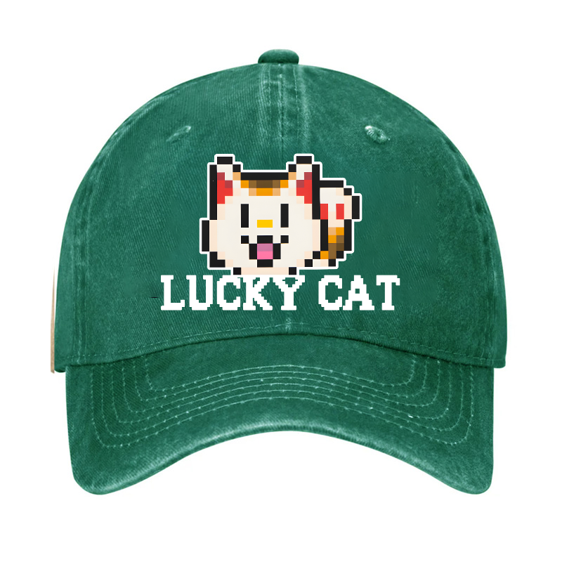 TM Lucky Cat Vintage Cotton Cap