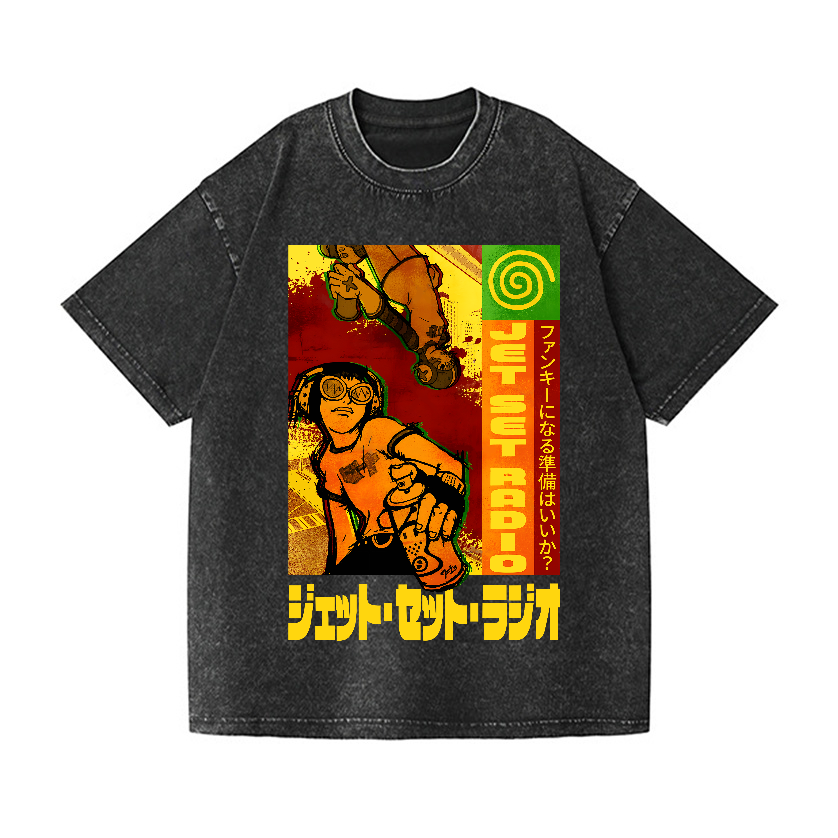 Jet Set Radio Vintage Wash Japanese Design T-Shirt