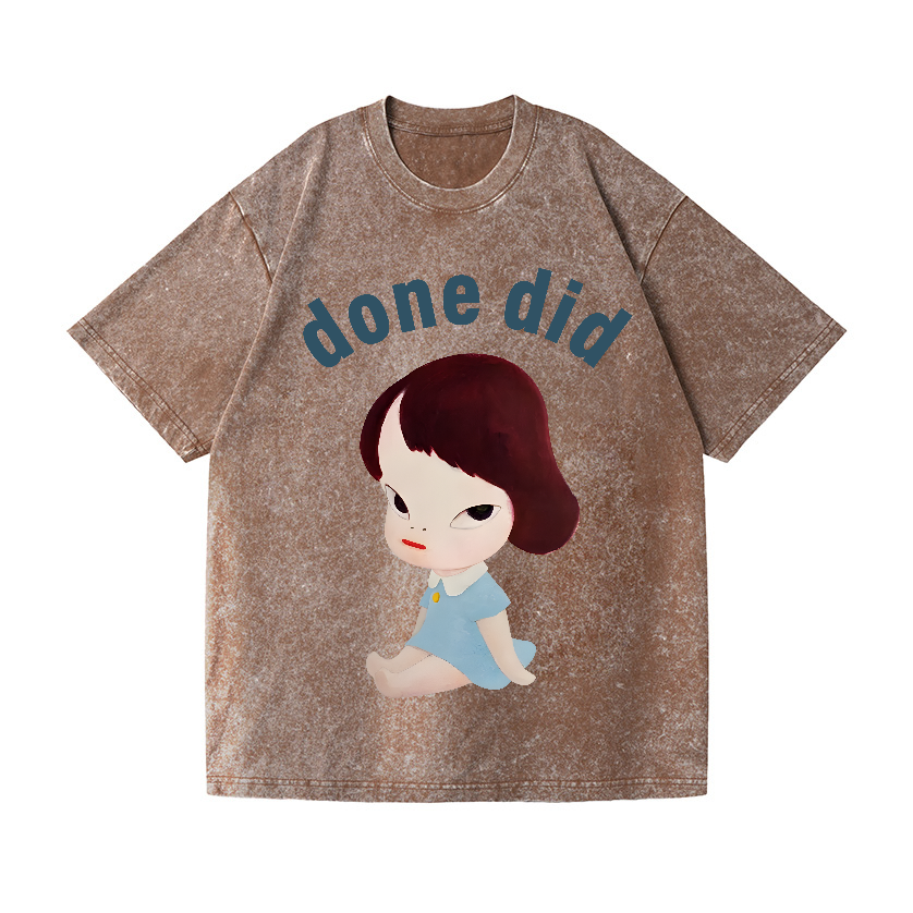 Yoshitomo Nara Vintage Wash Japanese Design T-Shirt