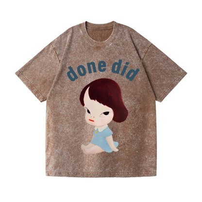 Yoshitomo Nara Vintage Wash Japanese Design T-Shirt