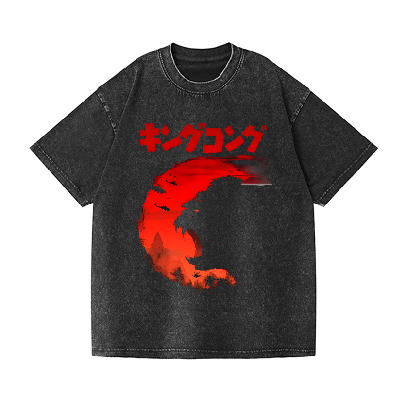 Kaiju King Kong Vintage Wash Japanese Design T-Shirt