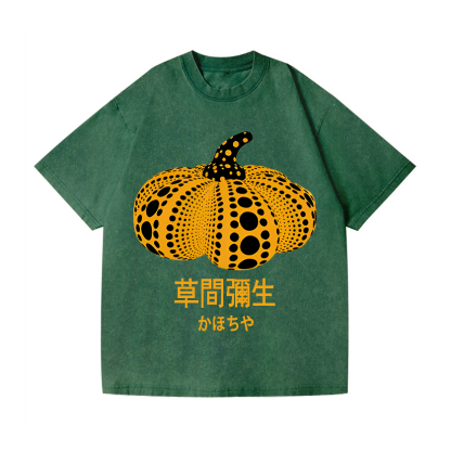 Yayoi Kusama Pumpkin Vintage Wash Japanese Design T-Shirt