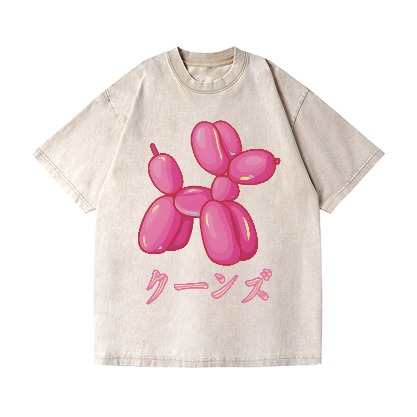 Balloon Dog Vintage Wash Japanese Design T-Shirt