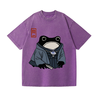 Matsumoto Hoji Frog Vintage Wash Japanese Design T-Shirt