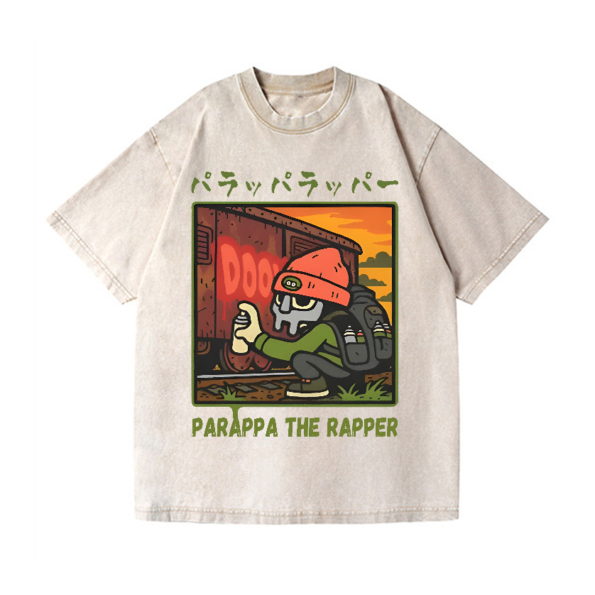 PaRappa the Rapper MF Doom Vintage Wash Japanese Design T-Shirt
