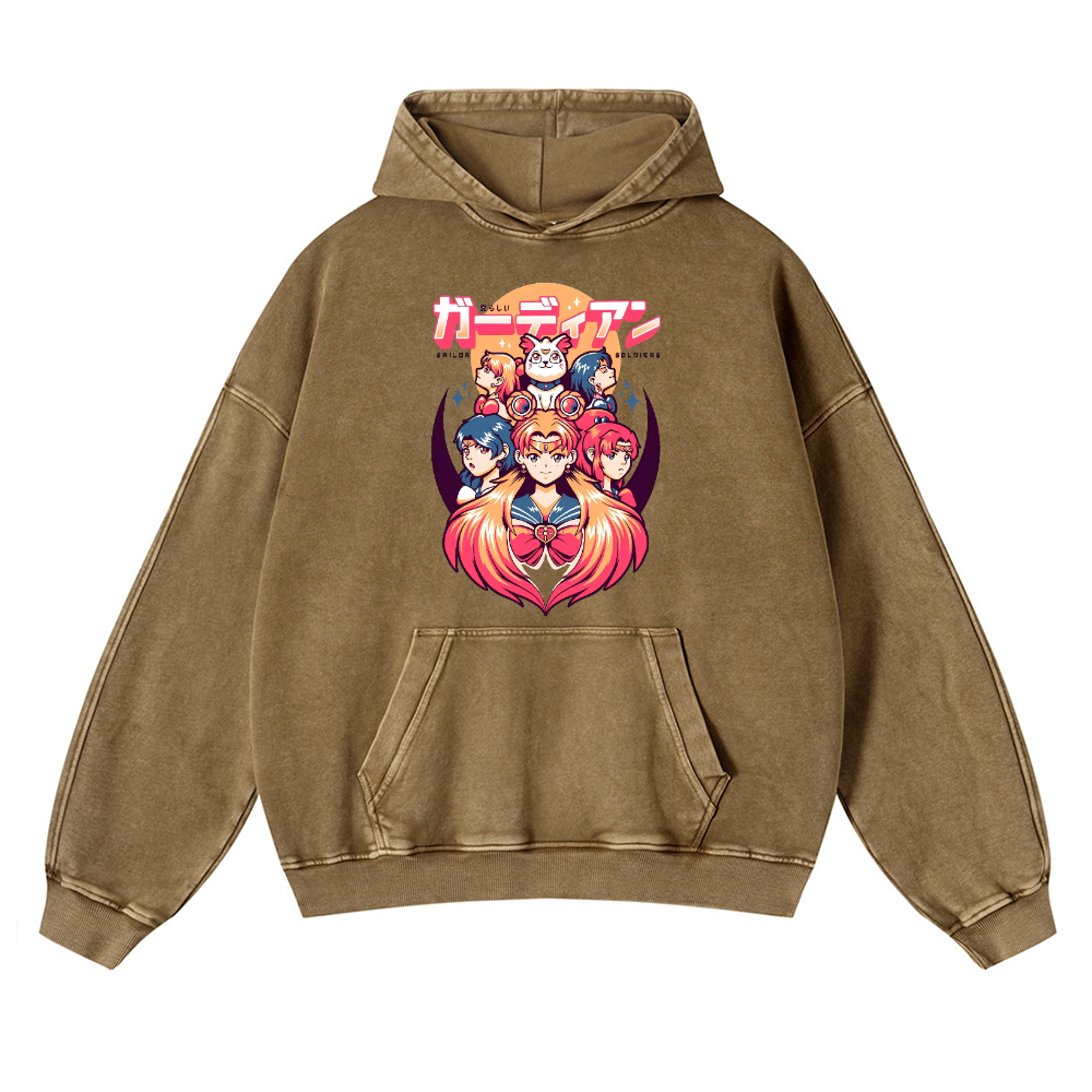 Sailor Moon Vintage Washed Thick Cotton Hoodie