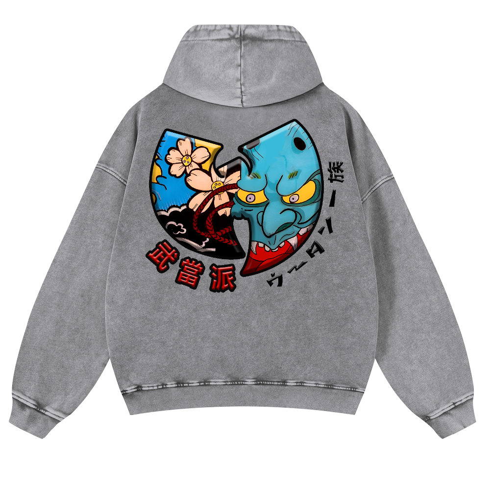 Wu Tang Clan Vintage Washed Cotton Back Art Hoodie