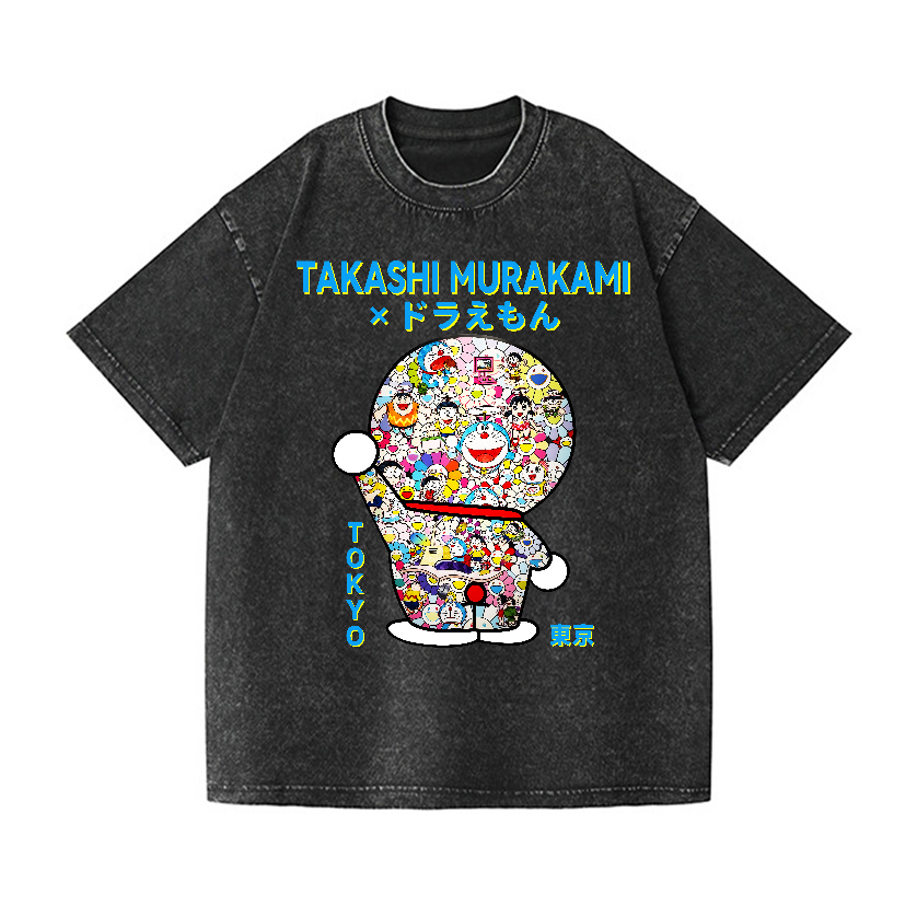 Japan Doraemon TM Vintage Wash Japanese Design T-Shirt