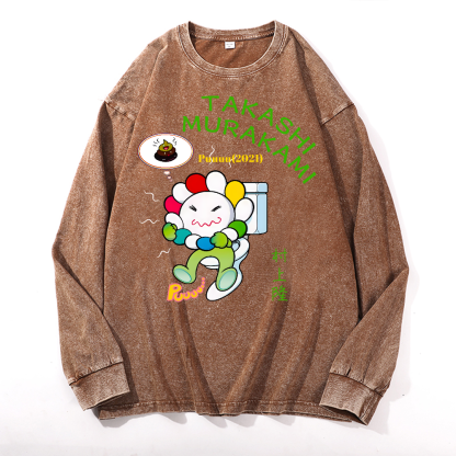 Sunflower TM Vintage Cotton Wash Crewneck Sweatshirt