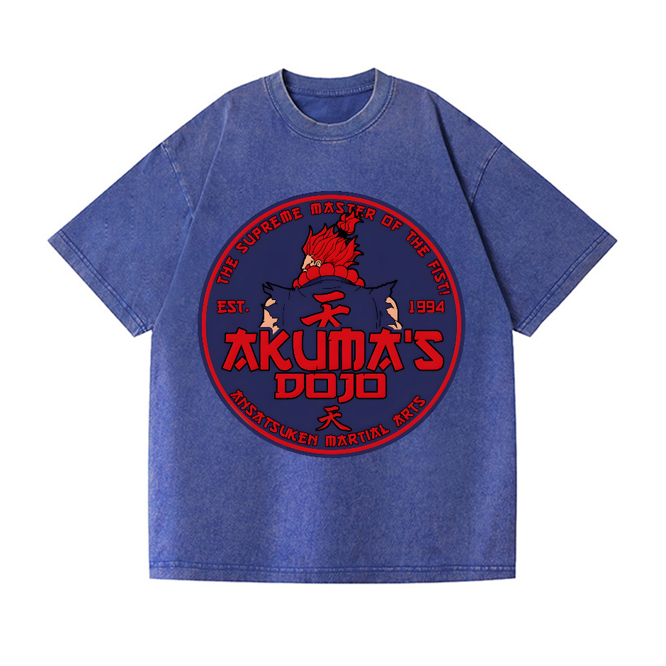 Street Fighter Akuma Vintage Wash Japanese Design T-Shirt