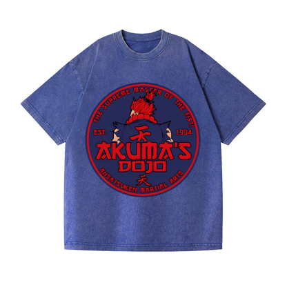 Street Fighter Akuma Vintage Wash Japanese Design T-Shirt