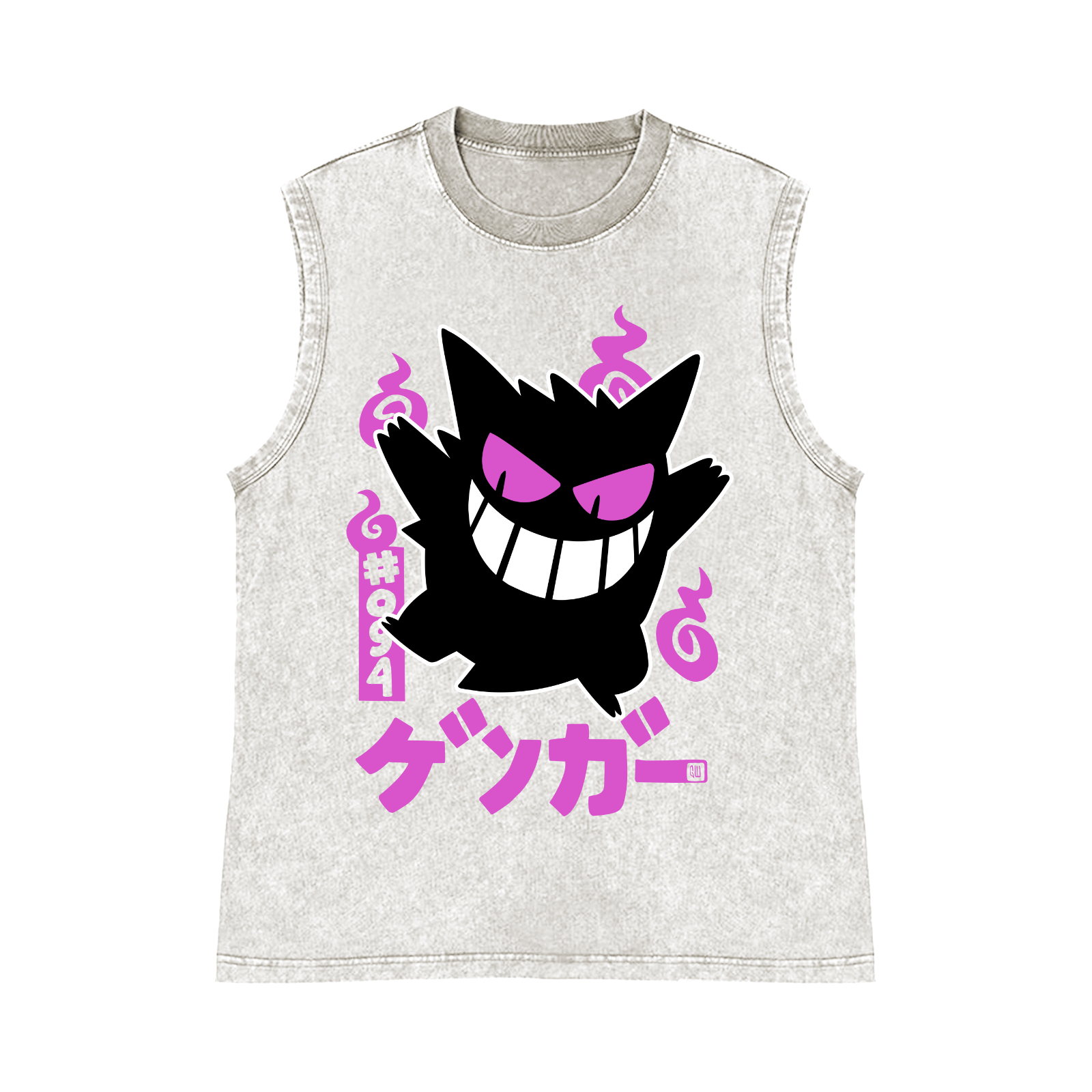  Gengar Pure Cotton Wash-Dyed Sleeveless Tank Top