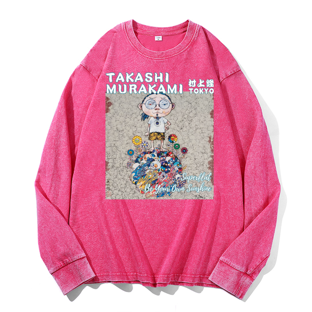 Sunflower TM Vintage Cotton Wash Crewneck Sweatshirt